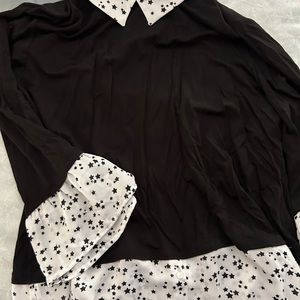Black and white blouse